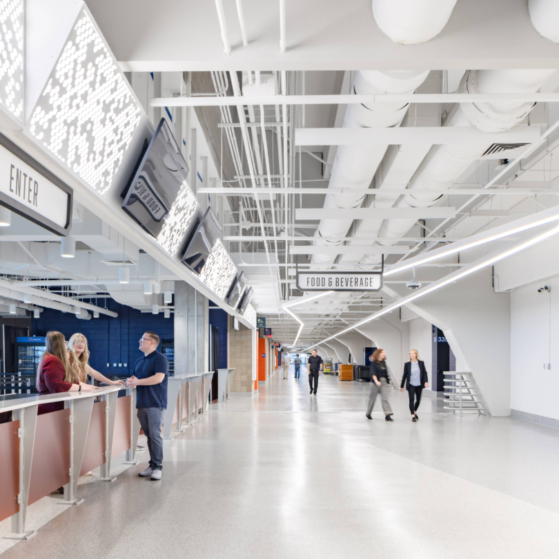 Alamodome — renovated concourse with food & beverage area